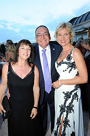 Prof. Dr. Zeev Rotstein (Sheba) mit Frau und Carola Ferstl (Moderatorin) Sheba Medical Center Charity Gala im Hotel Hermitage in Monte Carlo / Monaco am 30.07.2015  Foto: BrauerPhotos © G.Nitschke